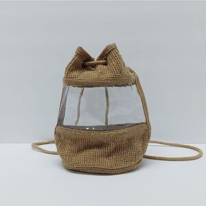 Mary Kay Jute Vintage Backpack Barrel Bag Sac Clear Boho Bag Summer Concert Show